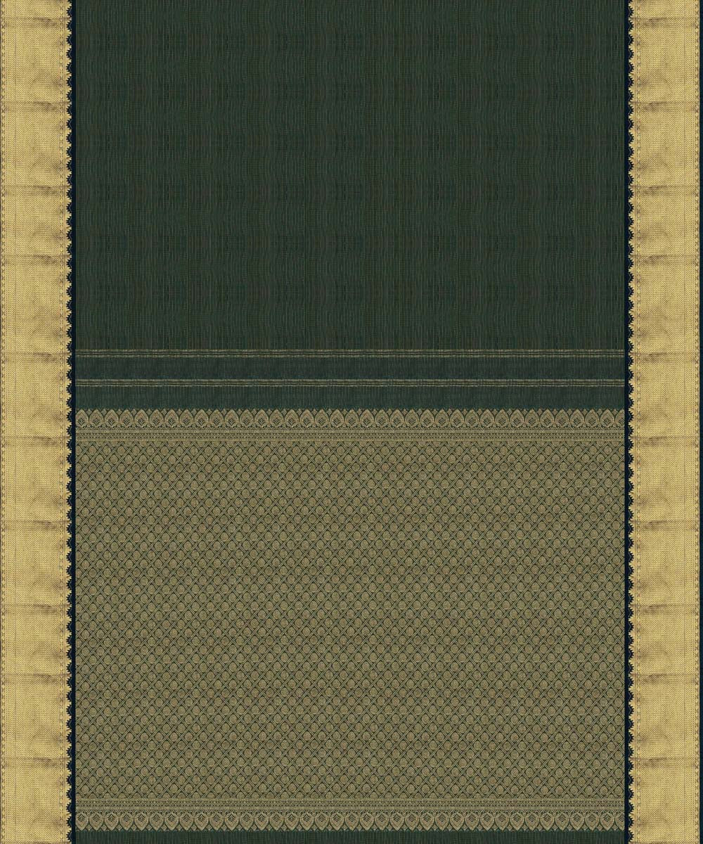 Teal green handwoven kanjivaram silk saree