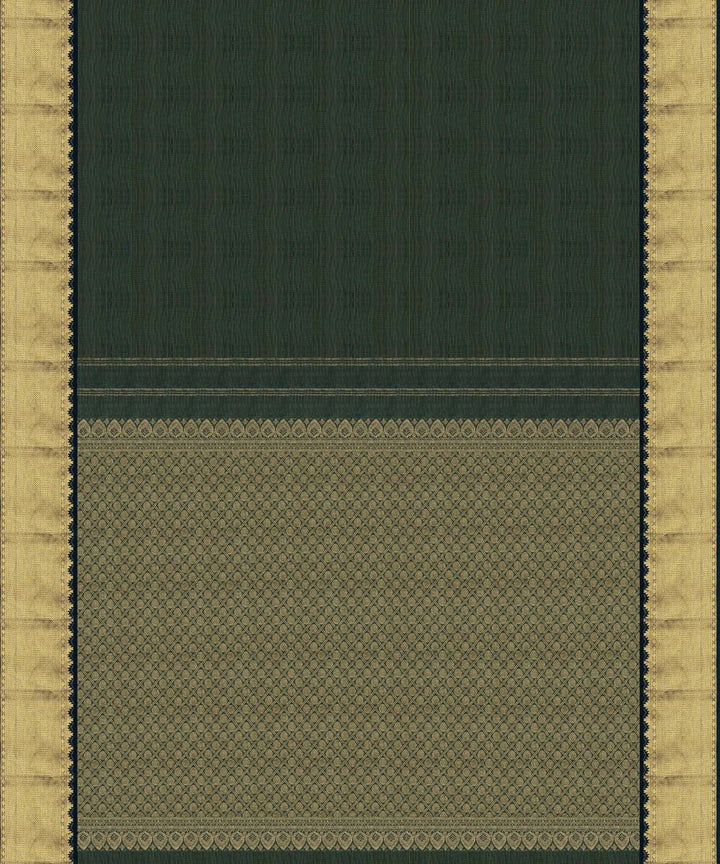 Teal green handwoven kanjivaram silk saree