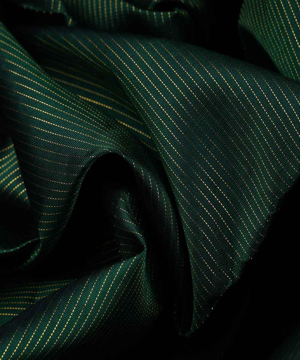 Teal green handwoven kanjivaram silk saree