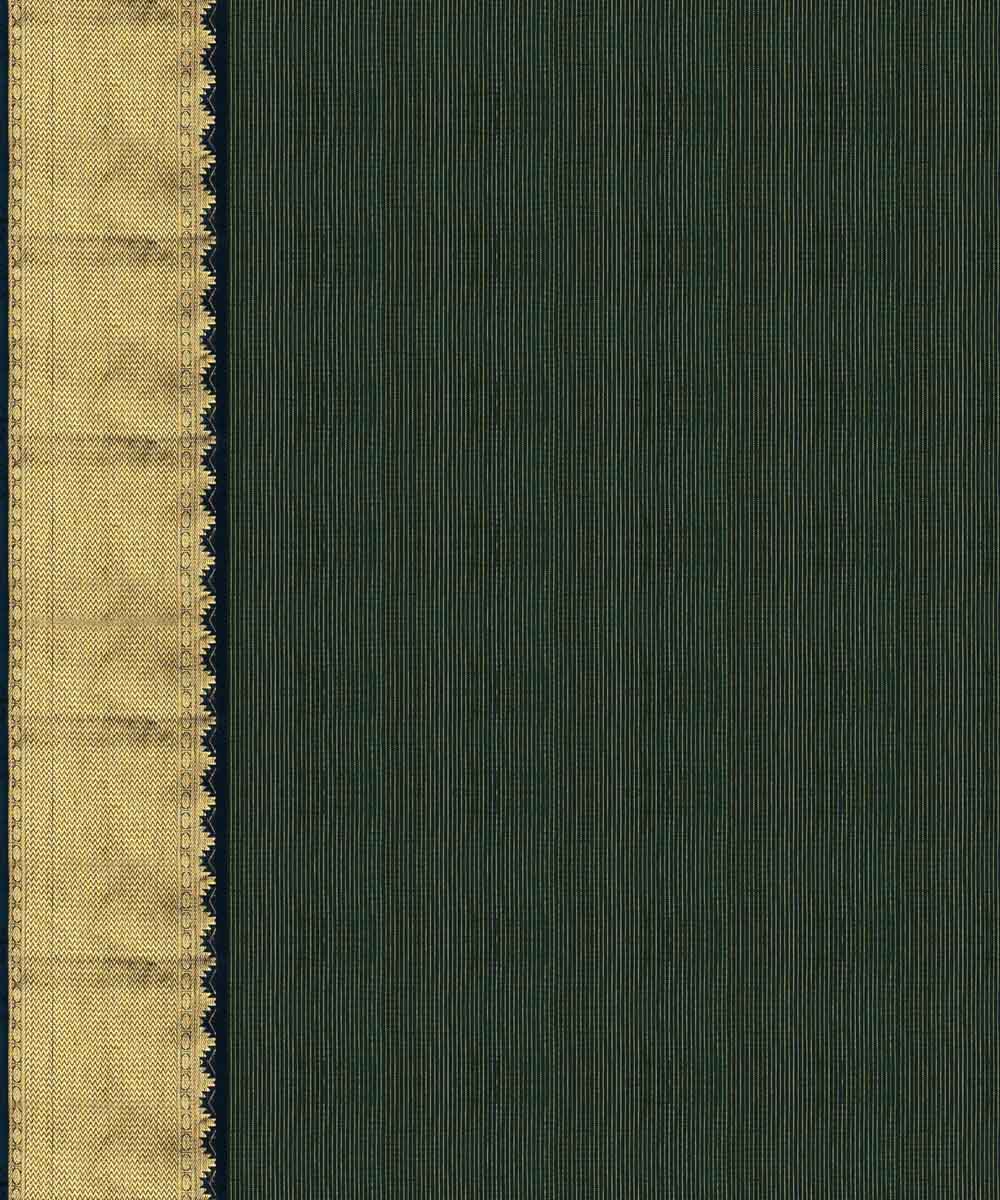 Teal green handwoven kanjivaram silk saree