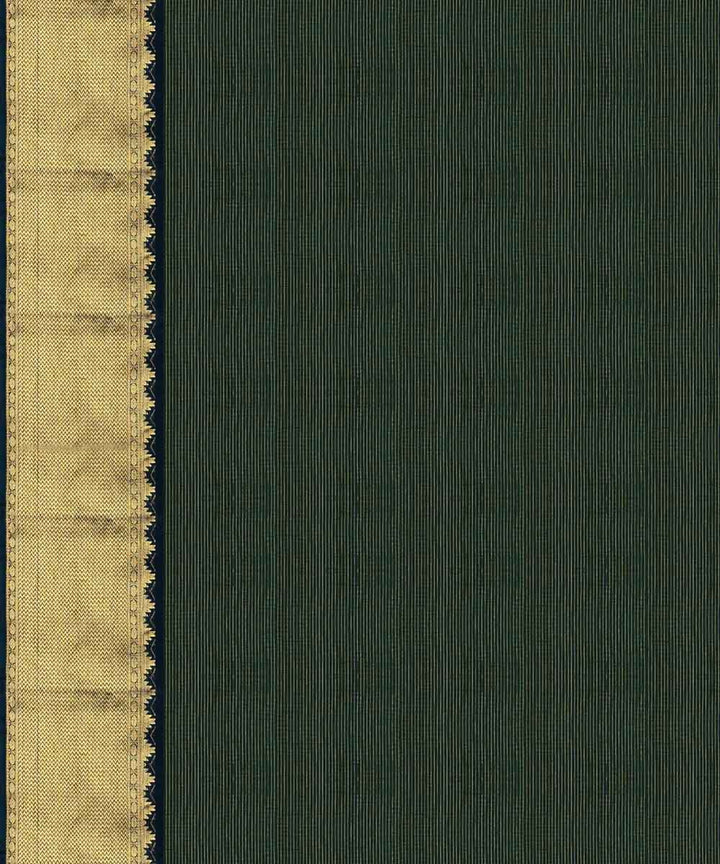 Teal green handwoven kanjivaram silk saree