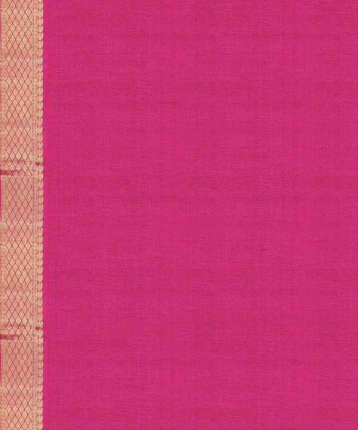 Handwoven orange with pink kanjivaram silk saree