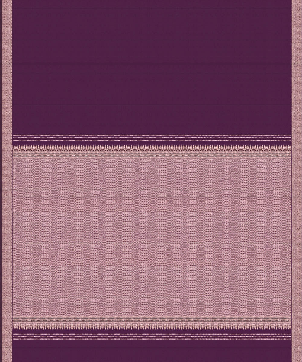 Handwoven purple kanjivaram silk saree