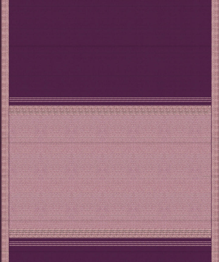 Handwoven purple kanjivaram silk saree