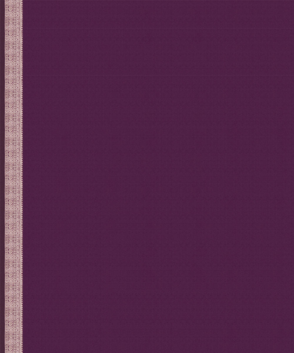 Handwoven purple kanjivaram silk saree