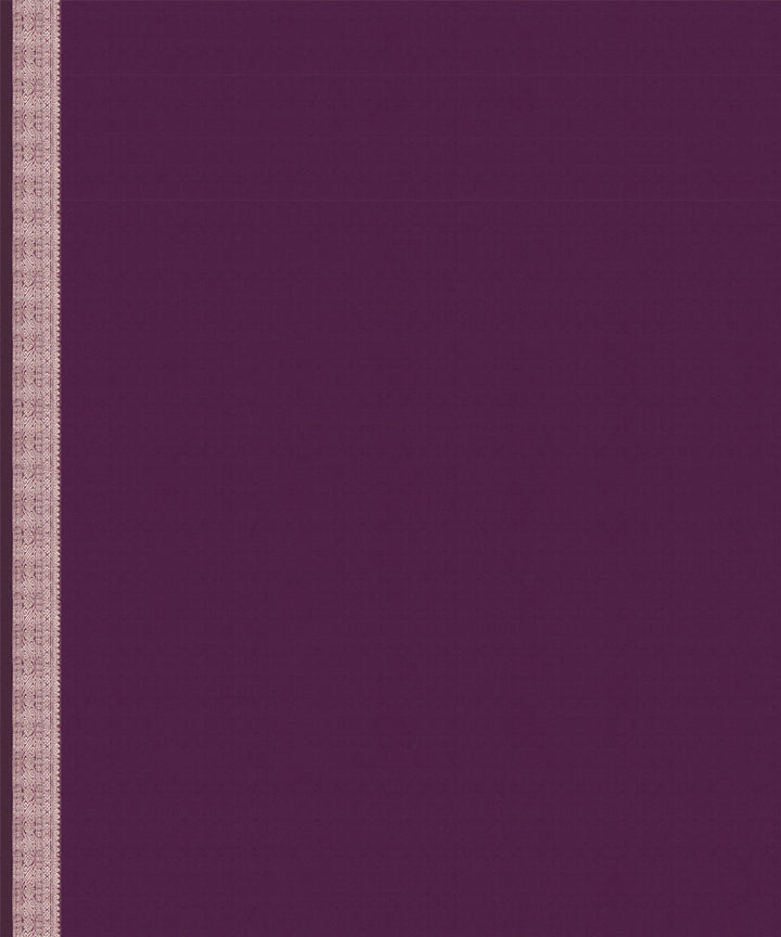 Handwoven purple kanjivaram silk saree