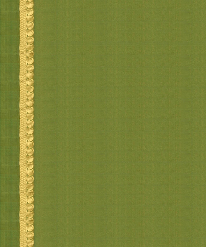 Handwoven orange with green kanjivaram silk saree