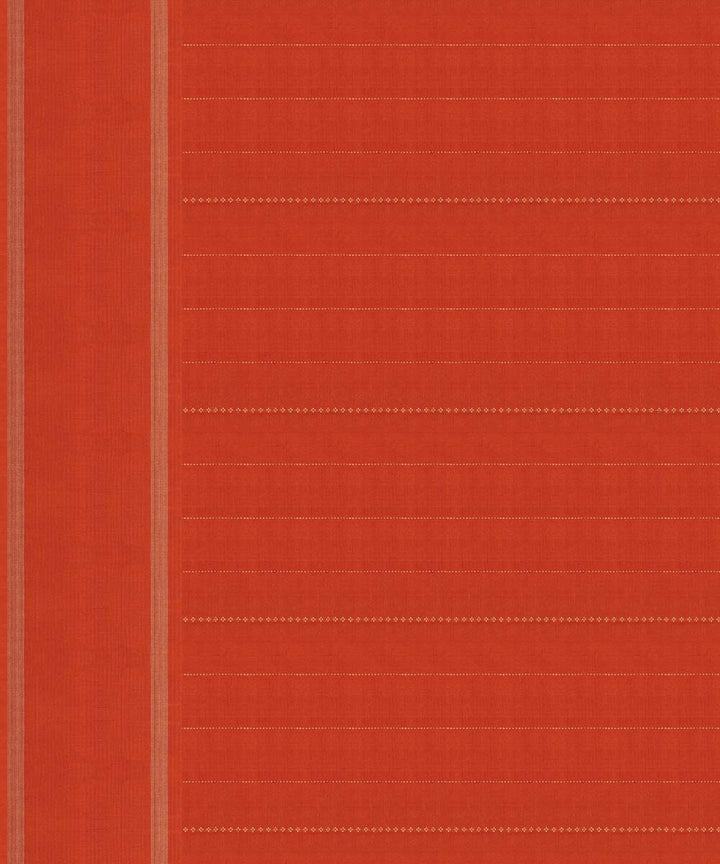 Handwoven orange kanjivaram silk saree