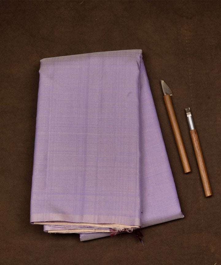 Handwoven lavender with beige kanjivaram silk saree