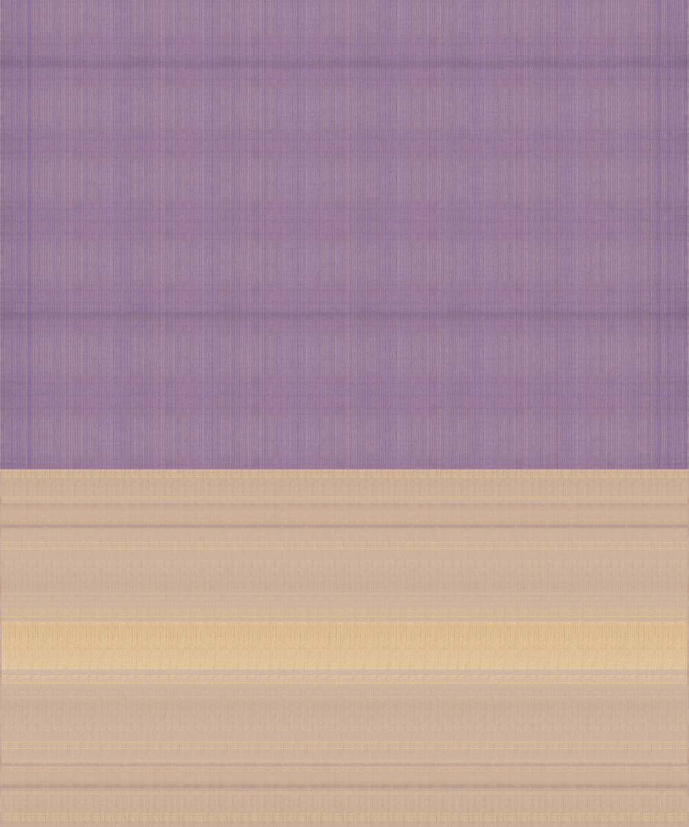 Handwoven lavender with beige kanjivaram silk saree