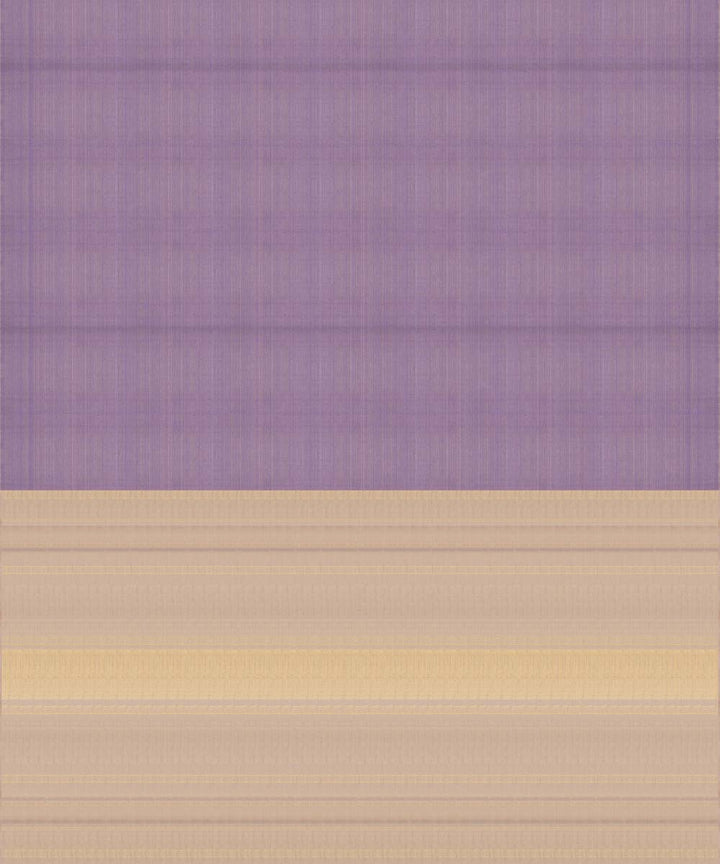 Handwoven lavender with beige kanjivaram silk saree