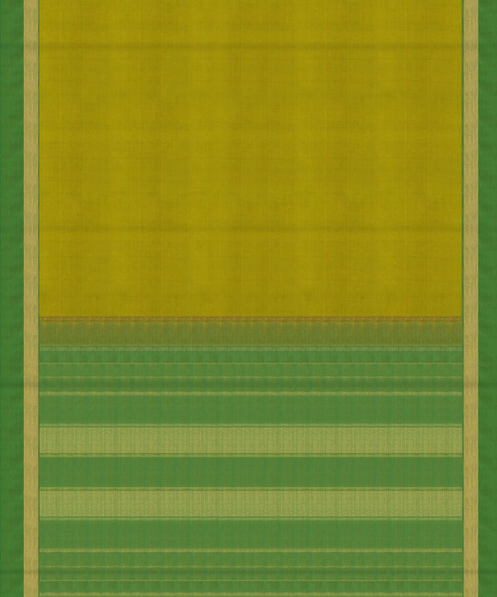 Handwoven lime green kanjivaram silk saree