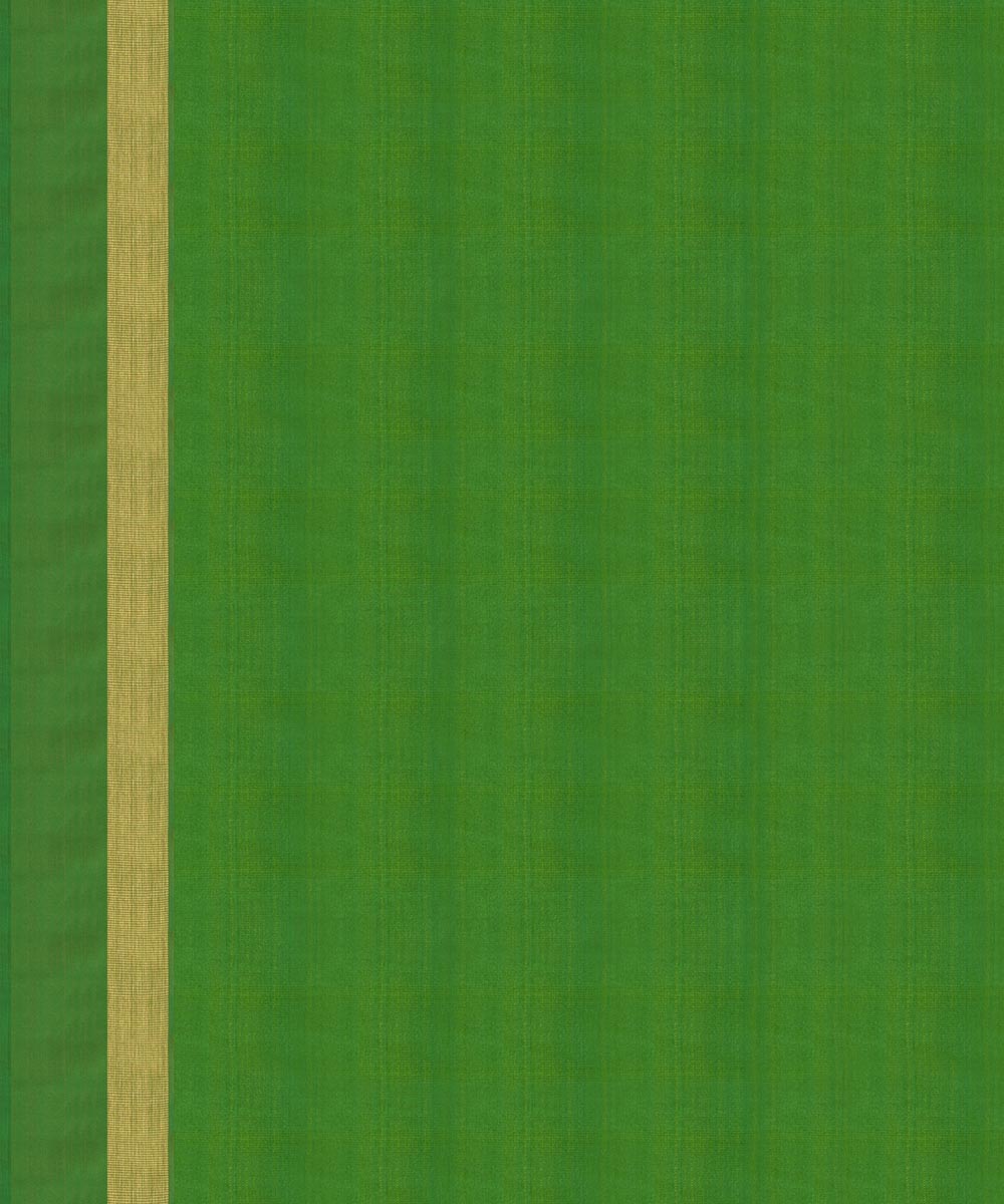 Handwoven lime green kanjivaram silk saree