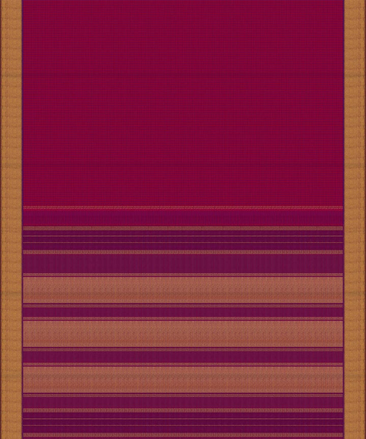 Handwoven pink with purple kanjivaram silk saree
