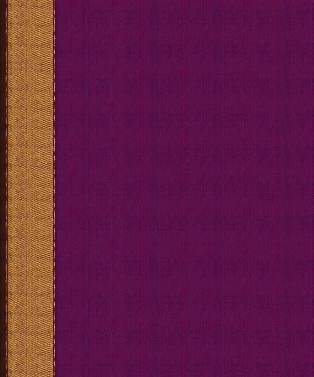 Handwoven pink with purple kanjivaram silk saree