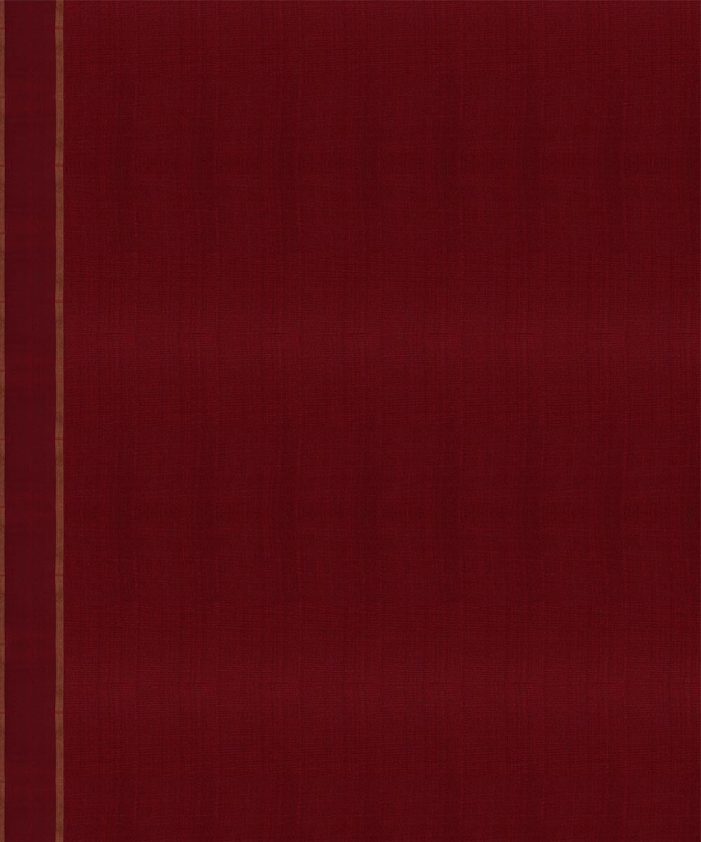 Handwoven maroon kanjivaram silk saree