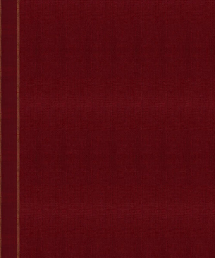 Handwoven maroon kanjivaram silk saree