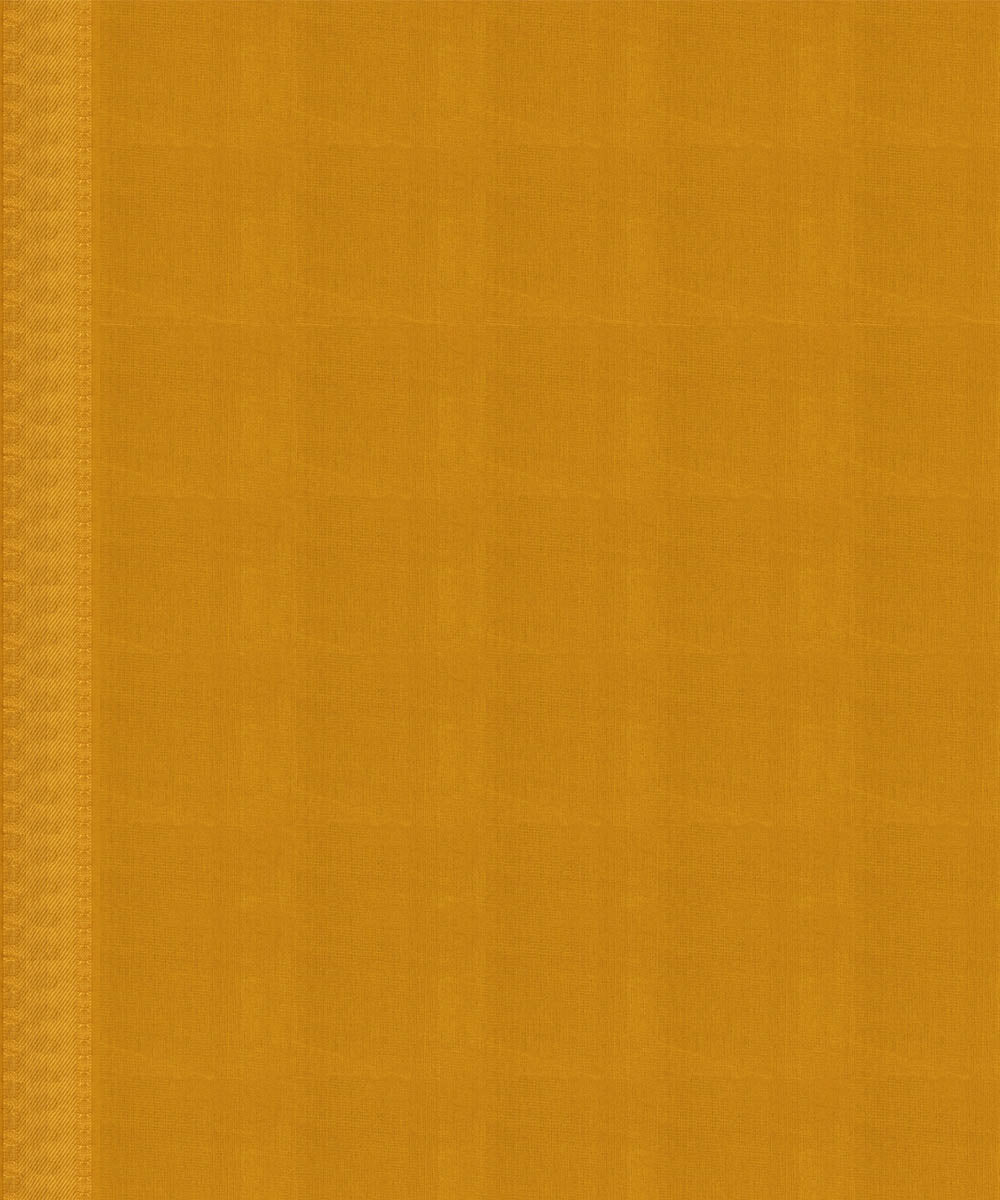 Orange with yellow handwoven kanjivaram silk saree
