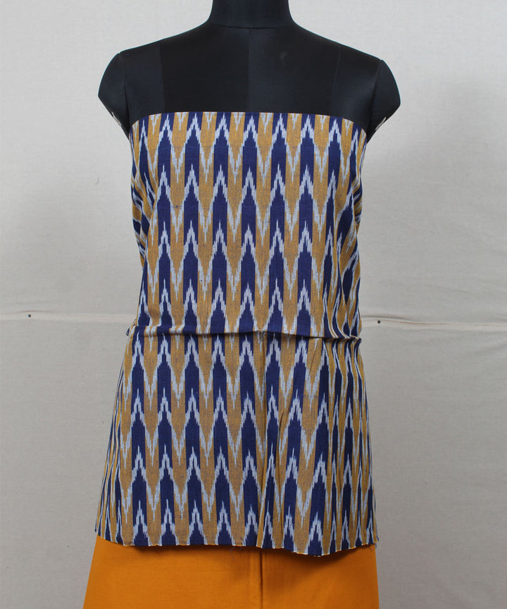 Multicolor handwoven pochampally ikat cotton dress material