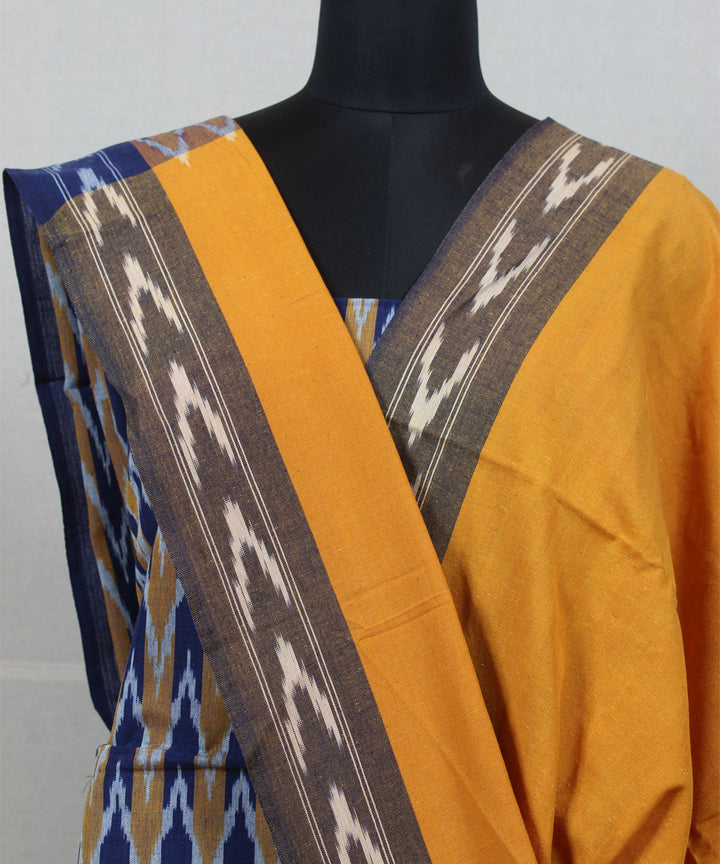 Multicolor handwoven pochampally ikat cotton dress material