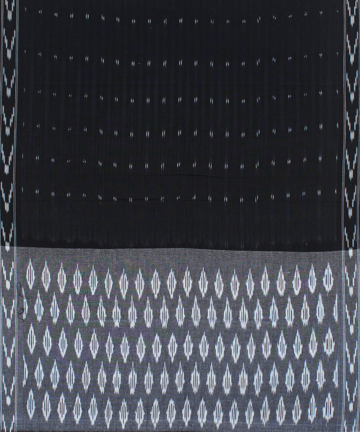 Grey black cotton handwoven pochampally ikat dress material