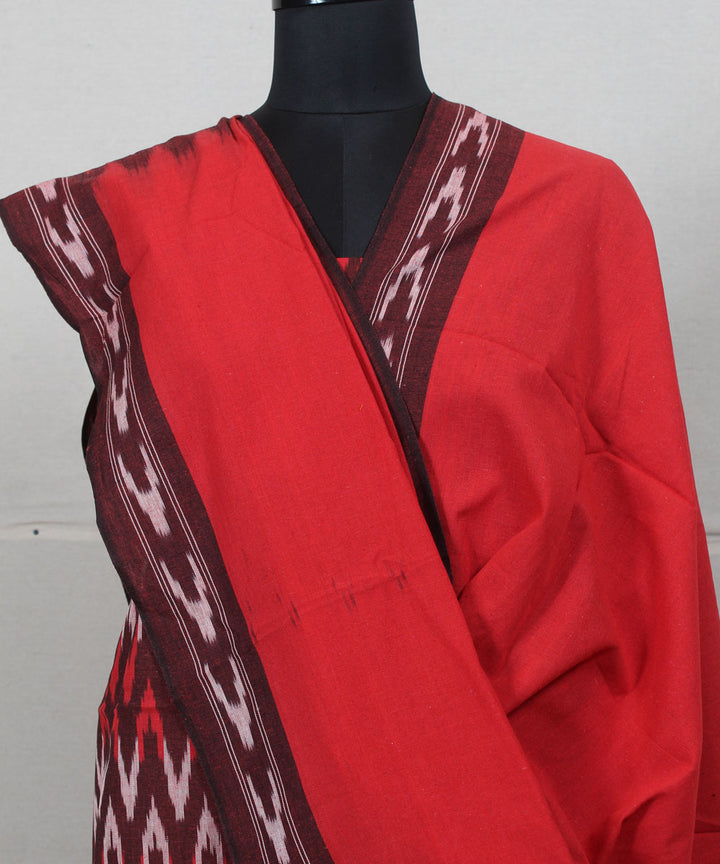Multicolor handwoven cotton pochampally ikat dress material