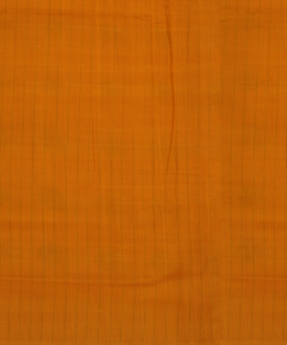 White yellow teliarumal cotton handloom pochampally ikat saree