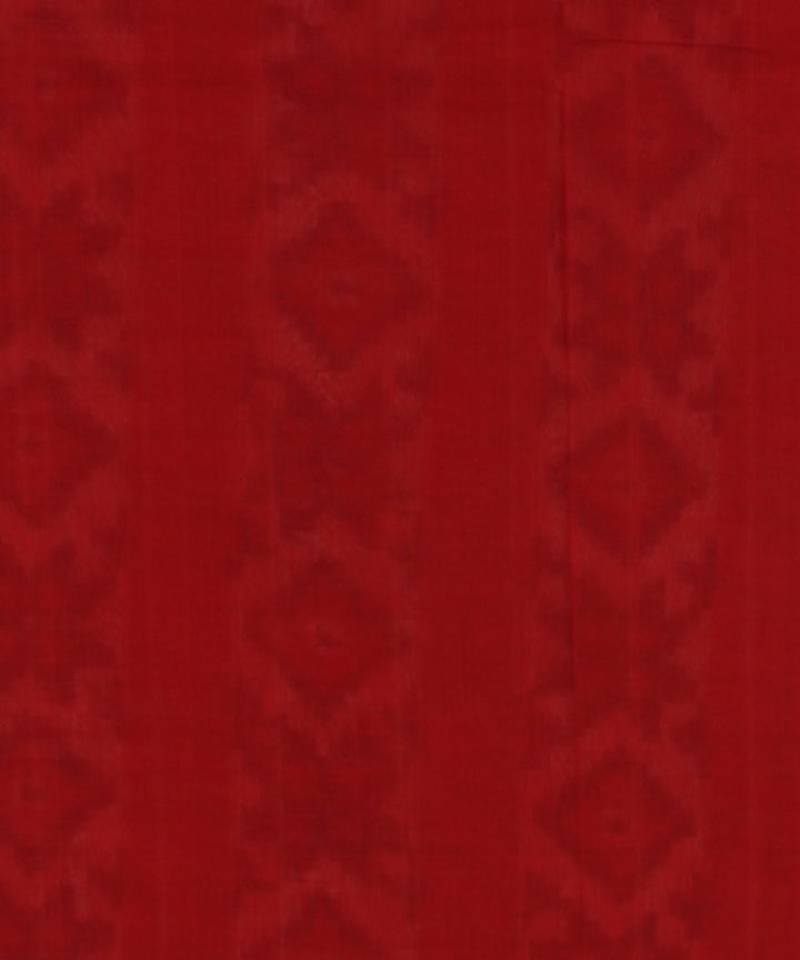 White maroon teliarumal cotton handloom pochampally ikat saree