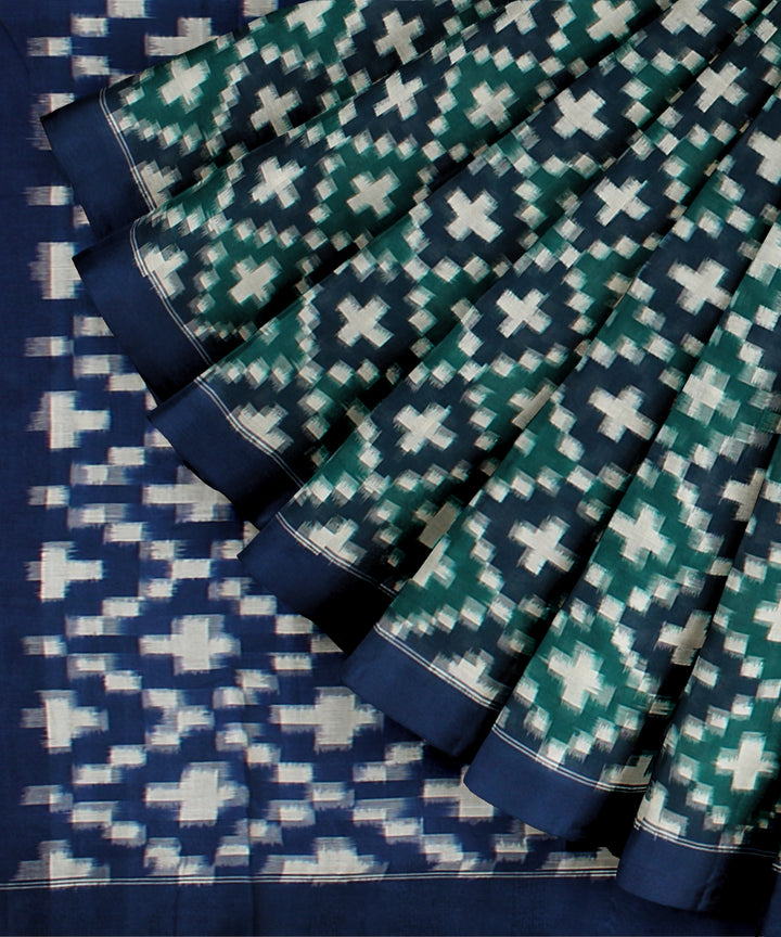 Multicolor teliarumal cotton handloom pochampally ikat saree