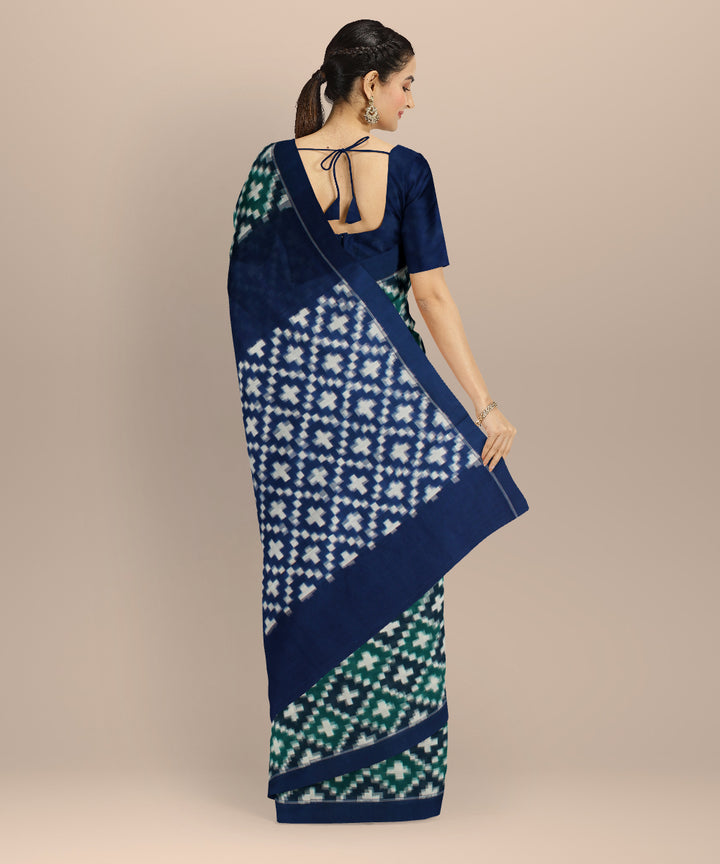 Multicolor teliarumal cotton handloom pochampally ikat saree