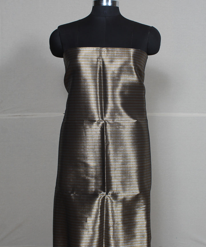 2pcs grey brown tissue cotton silk handwoven maheshwari dress material