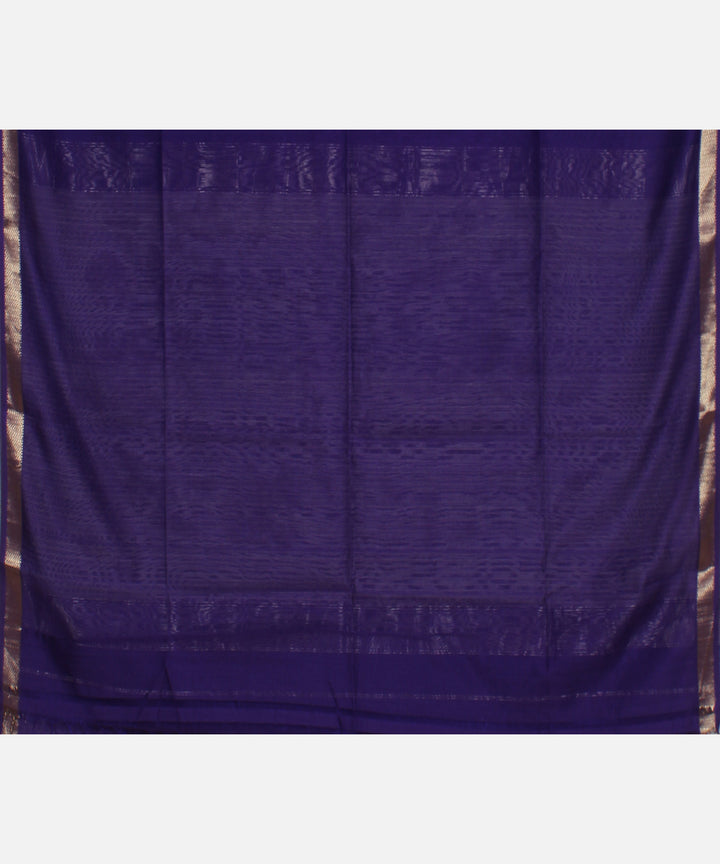 Purple cream cotton silk handwoven maheshwari saree