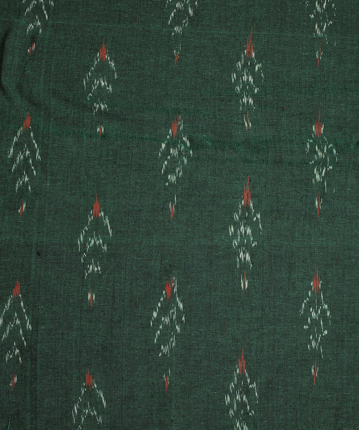 2.5 m Dark green cotton handloom pochampally ikat fabric