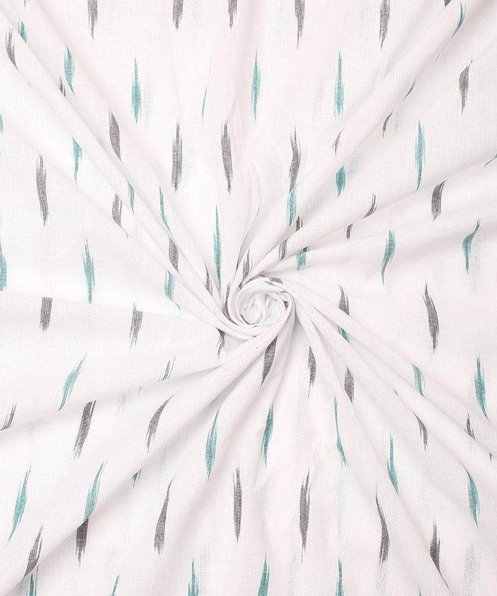 2.5 m Offwhite handloom pochampally cotton ikat fabric