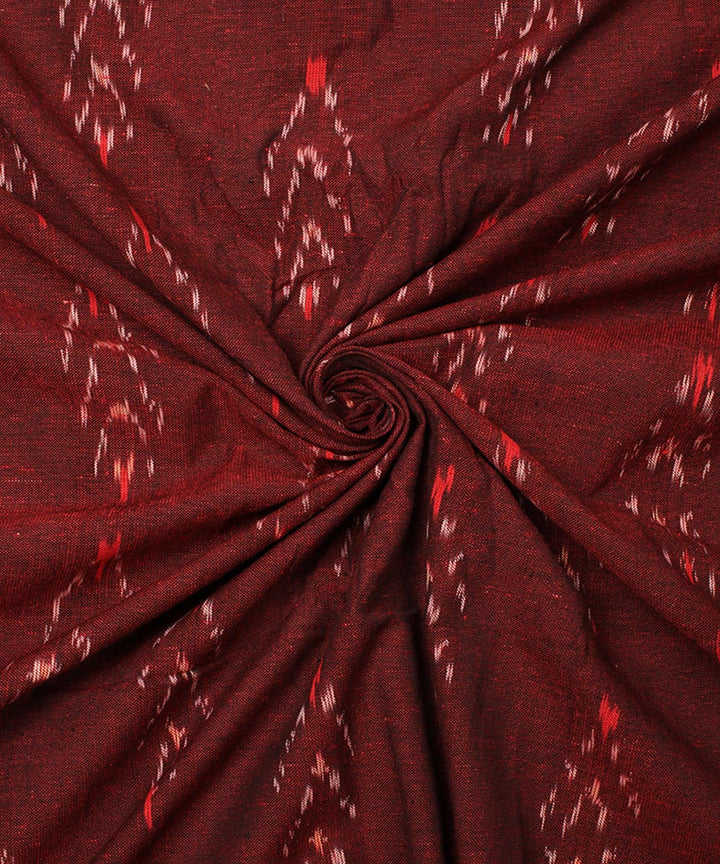 2.5 m Maroon cotton handloom pochampally ikat fabric