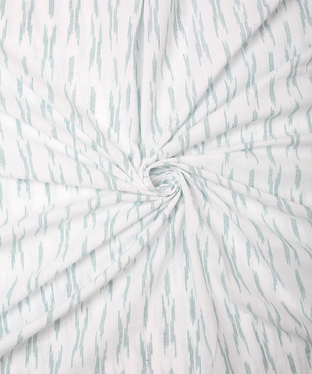 2.5 m Offwhite cotton handwoven pochampally ikat fabric