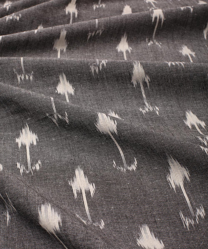 2.5 m Grey offwhite cotton handloom pochampally ikat fabric