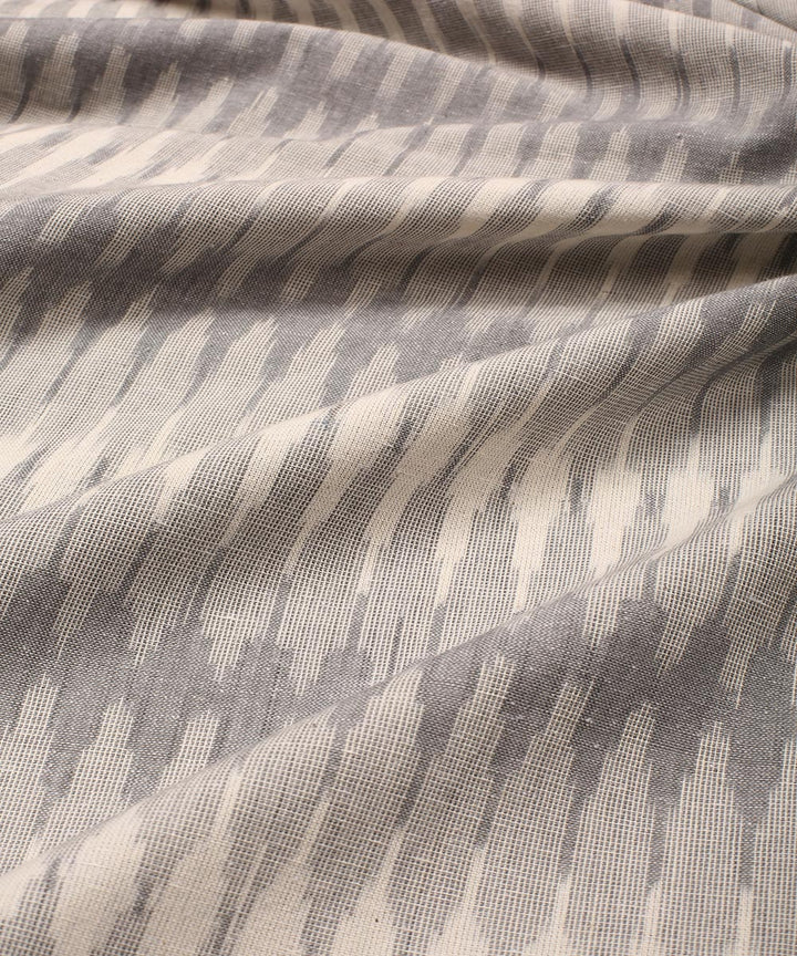 2.5 m Grey handloom pochampally ikat cotton fabric