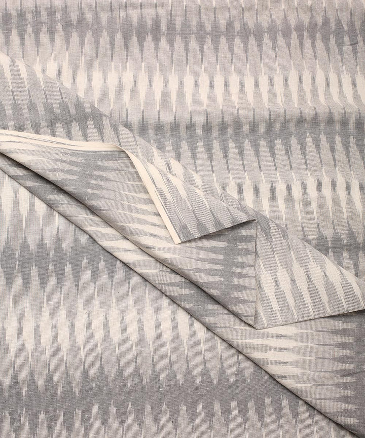 2.5 m Grey handloom pochampally ikat cotton fabric