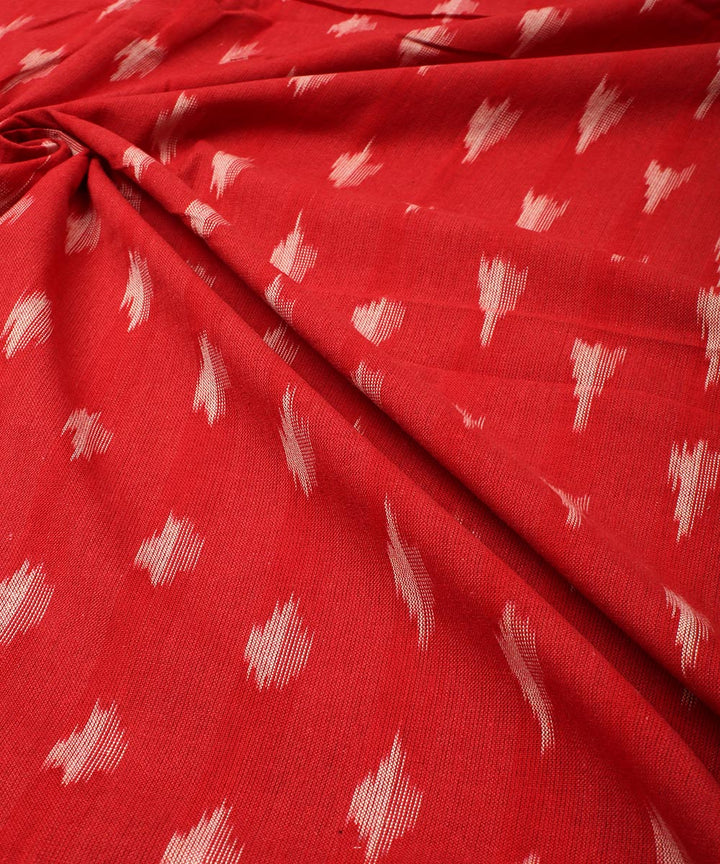 2.5 m Red cotton handloom pochampally ikat fabric