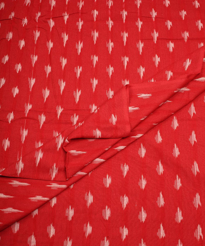 2.5 m Red cotton handloom pochampally ikat fabric