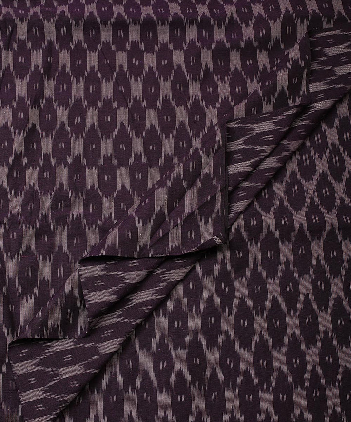 2.5 m Black pochampally ikat handloom cotton fabric