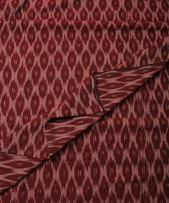 2.5 m Brown handloom cotton pochampally ikat fabric