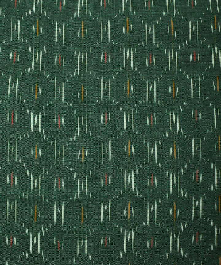 2.5 m Dark green handloom cotton pochampally ikat fabric