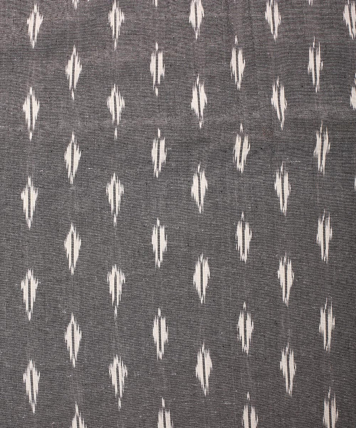 2.5 m Grey handloom pochampally cotton ikat fabric