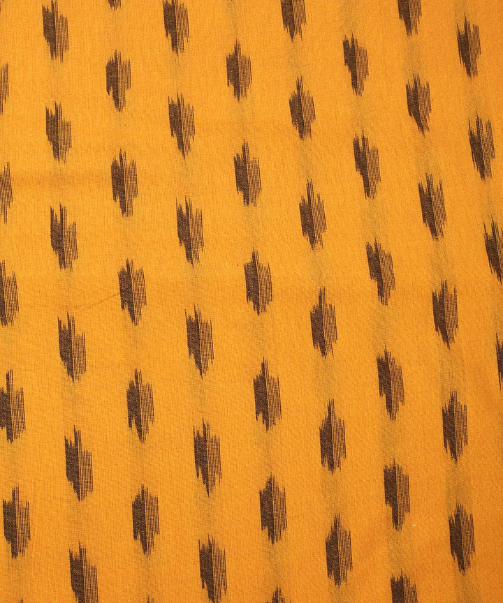 2.5 m Yellow cotton handloom pochampally ikat fabric
