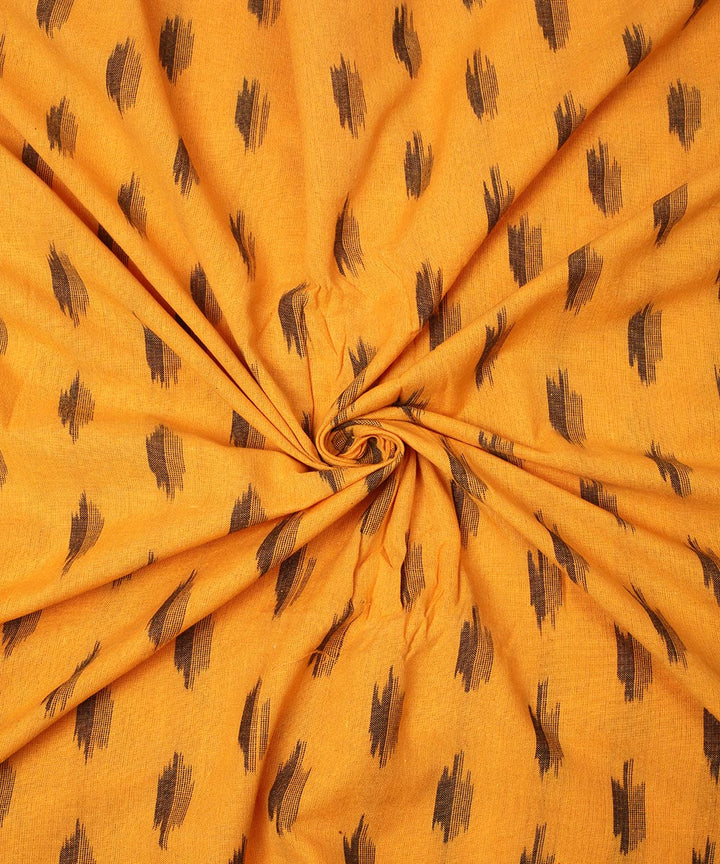 2.5 m Yellow cotton handloom pochampally ikat fabric