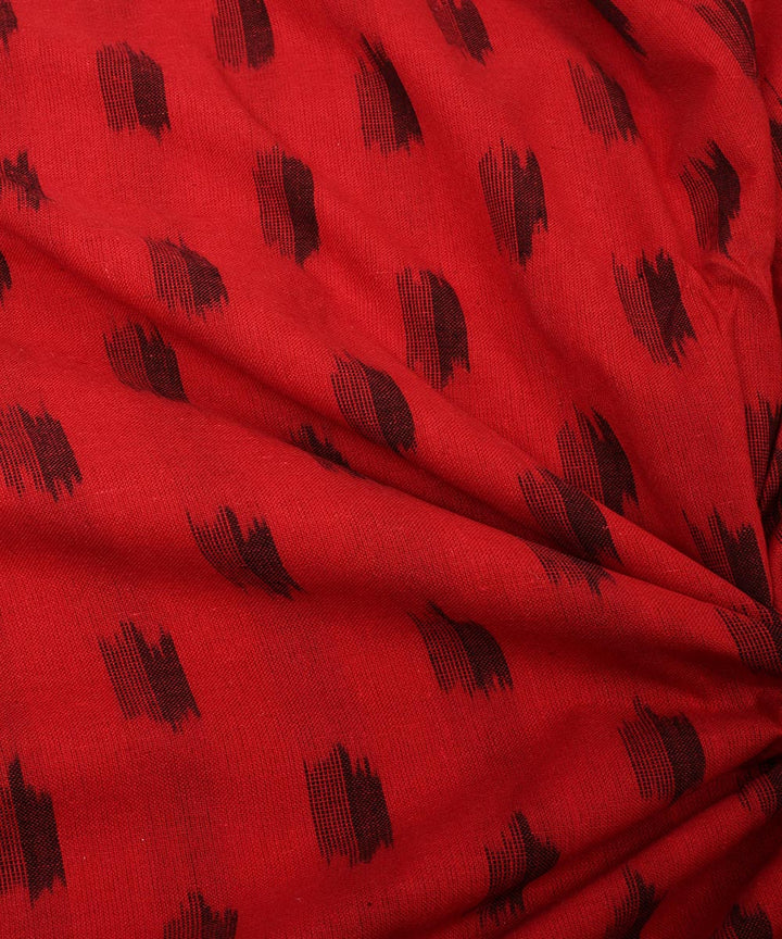 2.5 m Red handloom cotton pochampally ikat fabric