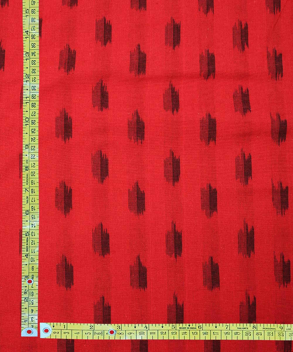 2.5 m Red handloom cotton pochampally ikat fabric