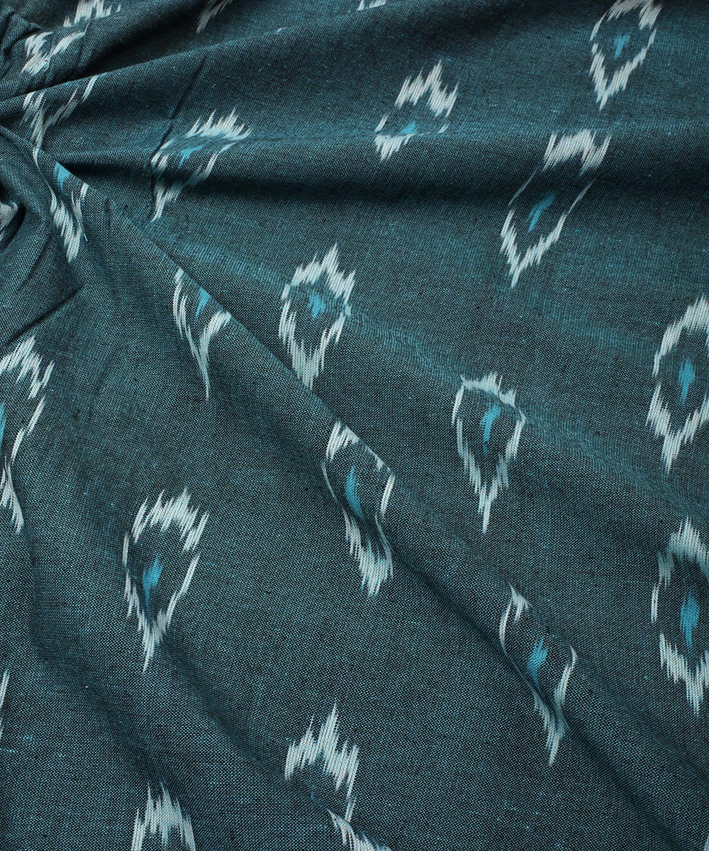 2.5 m Blue handloom pochampally cotton ikat fabric